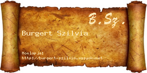 Burgert Szilvia névjegykártya